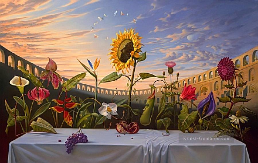 Letztes Abendmahl der Blumen Surrealismus Ölgemälde